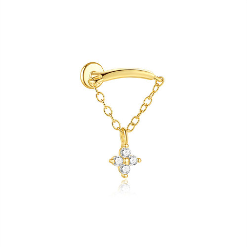 JP8117vhkl-Y30  925 Silver Body Jewelry  (1pc)  WT:0.56g  11.3*15.7mm  60252418434C