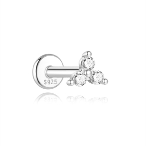JP8146ahjb-Y30  925 Silver Body Jewelry  (1pc)  WT:0.22g  4mm  M60200409030A M60200438020A