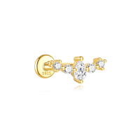 JP8161bhil-Y30  925 Silver Body Jewelry  (1pc)  WT:0.37g  10mm  60253738096C 60253779660C 60253818016C