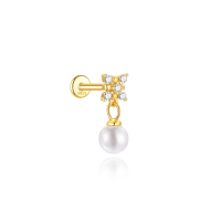 JP8179bhji-Y30  925 Silver Body Jewelry  (1pc)  WT:0.4g  13.4mm  60253897037C 60253857017C 60253888001C