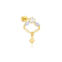 JP8180vihb-Y30  925 Silver Body Jewelry  (1pc)  WT:0.9g  11*16mm  60254490012C 60254500012C 60254510012C