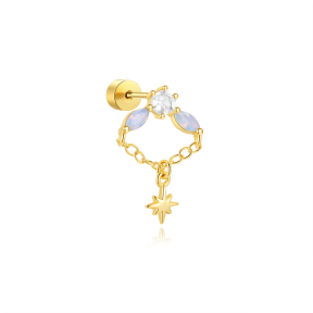 JP8180vihb-Y30  925 Silver Body Jewelry  (1pc)  WT:0.9g  11*16mm  60254490012C 60254500012C 60254510012C