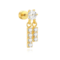 JP8184bihl-Y30  925 Silver Body Jewelry  (1pc)  WT:1g  5*16mm  60254490012C 60254500012C 60254510012C