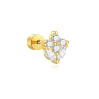 JP8188vhml-Y30  925 Silver Body Jewelry  (1pc)  WT:0.9g  7*8mm  60254490012C 60254500012C 60254510012C