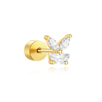 JP8189bhjj-Y30  925 Silver Body Jewelry  (1pc)  WT:0.6g  5*5.5mm  60254490012C 60254500012C 60254510012C