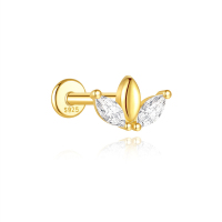 JP8194bhij-Y30  925 Silver Body Jewelry  (1pc)  WT:0.45g  8*5mm  60254255870C 60255810847C 60255820862C 60255890765