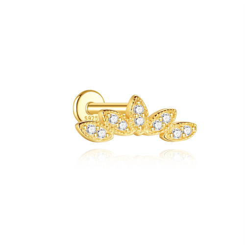 JP8198vhli-Y30  925 Silver Body Jewelry  (1pc)  WT:0.62g  13.5*5mm  60254255870C 60255810847C 60255820862C 60255890765