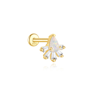 JP8211vhoo-Y30  925 Silver Body Jewelry  (1pc)  WT:0.73g  8*9mm  60254128110C 60255850949C 60255840757C 60255448360