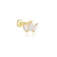 JP8212vhlk-Y30  925 Silver Body Jewelry  (1pc)  WT:0.57g  8*6.5mm  60254128110C 60255850949C 60255840757C 60255448360