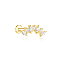 JP8213vhov-Y30  925 Silver Body Jewelry  (1pc)  WT:0.66g  13mm  60254128110C 60255850949C 60255840757C 60255448360