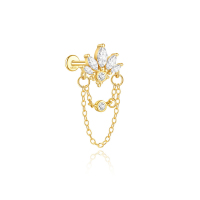 JP8214bibo-Y30  925 Silver Body Jewelry  (1pc)  WT:0.9g  10.6*23mm  60254128110C 60255850949C 60255840757C 60255448360