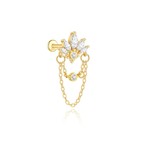 JP8214bibo-Y30  925 Silver Body Jewelry  (1pc)  WT:0.9g  10.6*23mm  60254128110C 60255850949C 60255840757C 60255448360