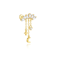 JP8215ainl-Y30  925 Silver Body Jewelry  (1pc)  WT:1g  13.6*23mm  60254128110C 60255850949C 60255840757C 60255448360