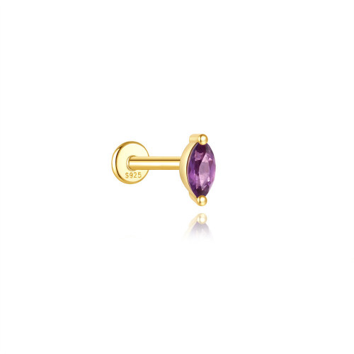 JP8256aiil-Y30  925 Silver Body Jewelry  (1pc)  WT:0.5g  2.5*5mm  G60202446230C