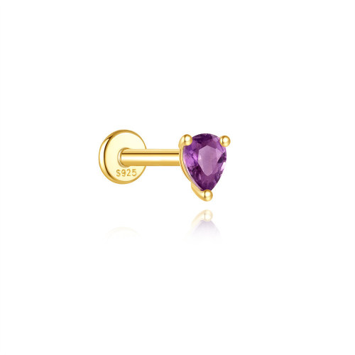 JP8258biib-Y30  925 Silver Body Jewelry  (1pc)  WT:0.5g  3*5mm  G60202446230C