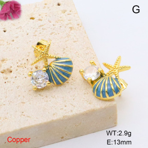 F6E405506ablb-L017  Fashion Copper Earrings