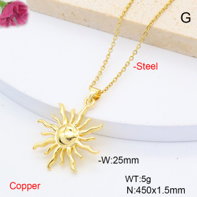 F6N200826vaia-L017  Fashion Copper Necklace