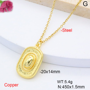 F6N200827vaia-L017  Fashion Copper Necklace