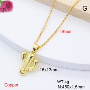 F6N200830vaia-L017  Fashion Copper Necklace