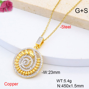F6N408428bbov-L017  Fashion Copper Necklace