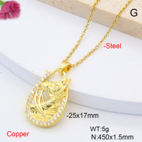 F6N408429avja-L017  Fashion Copper Necklace
