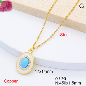 F6N408431avja-L017  Fashion Copper Necklace