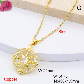 F6N408437avja-L017  Fashion Copper Necklace