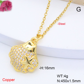 F6N408472avja-L017  Fashion Copper Necklace