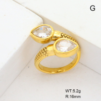 GER000930bhia-066    Zircon,Handmade Polished  Stainless Steel Ring