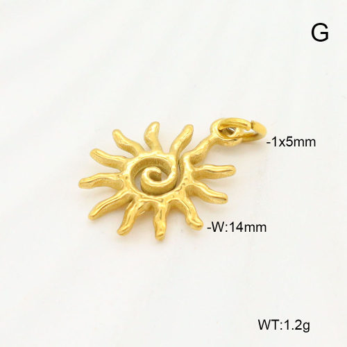 6P2001829aaik-G029  18K PVD  Stainless Steel Pendant  nostock