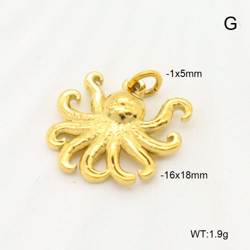 6P2001831aahn-G029  18K PVD  Stainless Steel Pendant  nostock