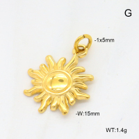 6P2001834aahn-G029  18K PVD  Stainless Steel Pendant  nostock
