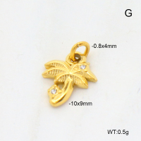 6P2001846aahl-G029  18K PVD Czech Stones  Stainless Steel Pendant