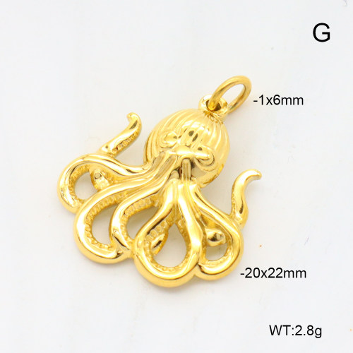 6P2001851aaho-G029  18K PVD  Stainless Steel Pendant  nostock