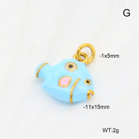 6P3000348vail-766  18K PVD Enamel  Stainless Steel Pendant  nostock