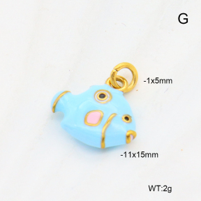 6P3000348vail-766  18K PVD Enamel  Stainless Steel Pendant