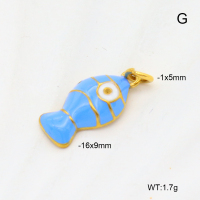 6P3000350vail-766  18K PVD Enamel  Stainless Steel Pendant  nostock