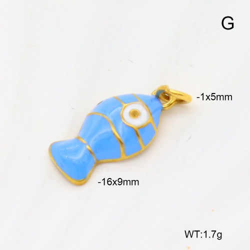 6P3000350vail-766  18K PVD Enamel  Stainless Steel Pendant  nostock
