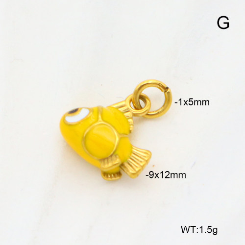 6P3000351vail-766  18K PVD Enamel  Stainless Steel Pendant  nostock