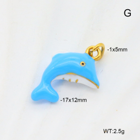6P3000352vail-766  18K PVD Enamel  Stainless Steel Pendant