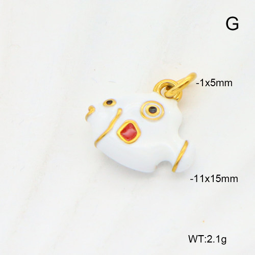 6P3000353vail-766  18K PVD Enamel  Stainless Steel Pendant  nostock
