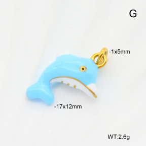 6P3000354vail-766  18K PVD Enamel  Stainless Steel Pendant