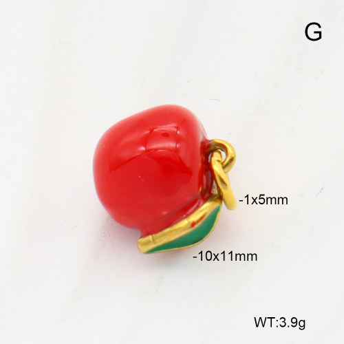 6P3000355vail-766  18K PVD Enamel  Stainless Steel Pendant  nostock