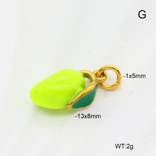 6P3000356vail-766  18K PVD Enamel  Stainless Steel Pendant  nostock
