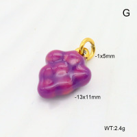 6P3000357aaio-G029  18K PVD Enamel  Stainless Steel Pendant