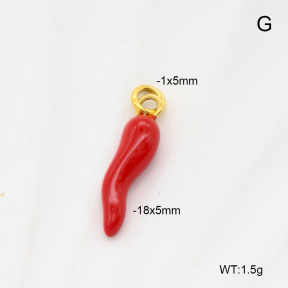 6P3000358vail-G029  18K PVD Enamel  Stainless Steel Pendant