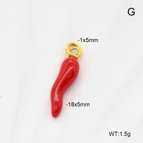 6P3000358vail-G029  18K PVD Enamel  Stainless Steel Pendant  nostock