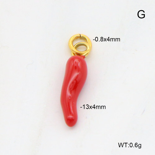 6P3000359vail-G029  18K PVD Enamel  Stainless Steel Pendant  nostock