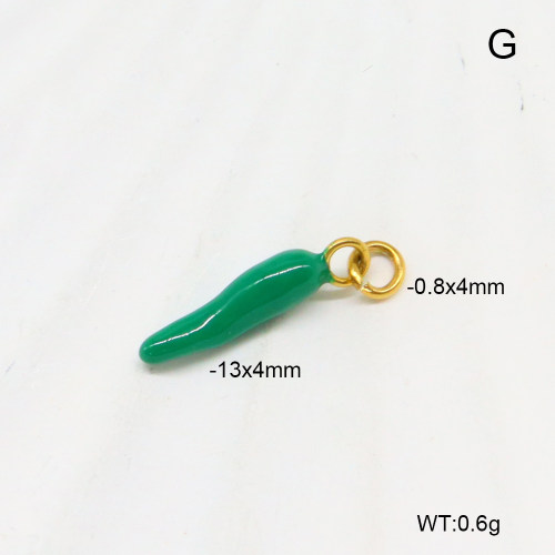 6P3000360vail-G029  18K PVD Enamel  Stainless Steel Pendant  nostock
