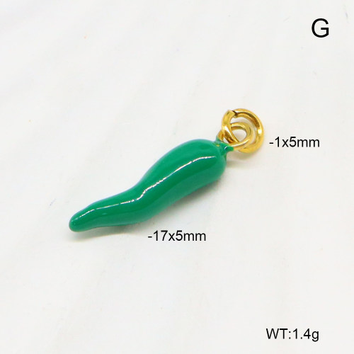 6P3000361vail-G029  18K PVD Enamel  Stainless Steel Pendant  nostock